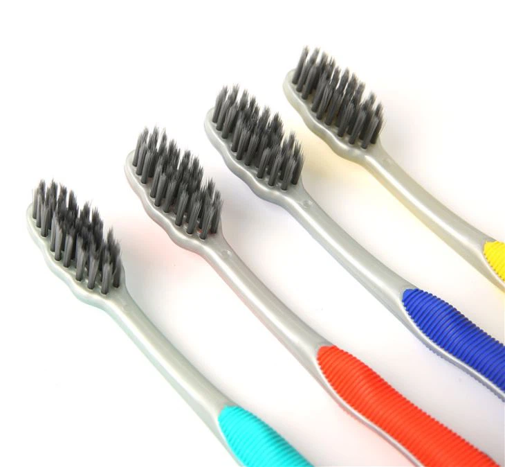 black bristle charcoal adult toothbrush