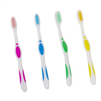 성인을위한 혀 클리너가있는 칫솔